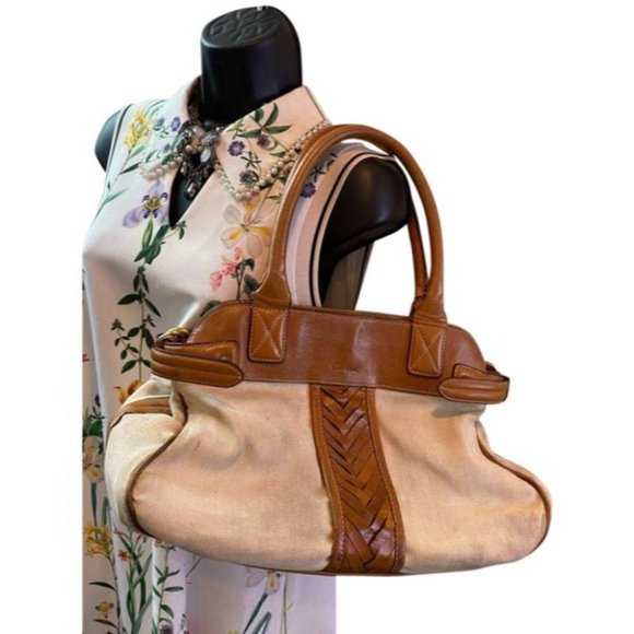 Cole Haan Cream Brown Mini Bag - Picture 1 of 12
